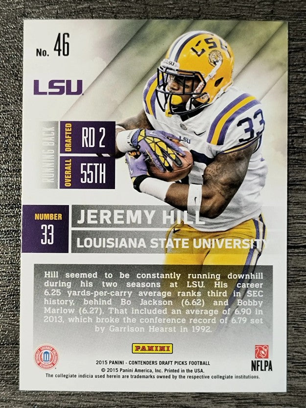 2015 Panini Contenders Draft Picks #46 Jeremy Hill