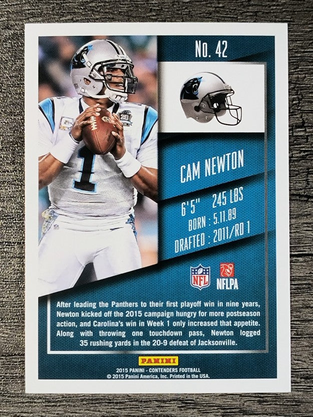 2015 Panini Contenders #42 Cam Newton