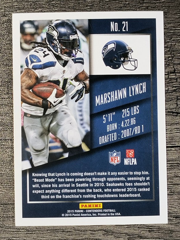 2015 Panini Contenders #21 Marshawn Lynch
