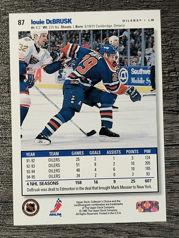 1995-96 Collector's Choice #87 Louie DeBrusk