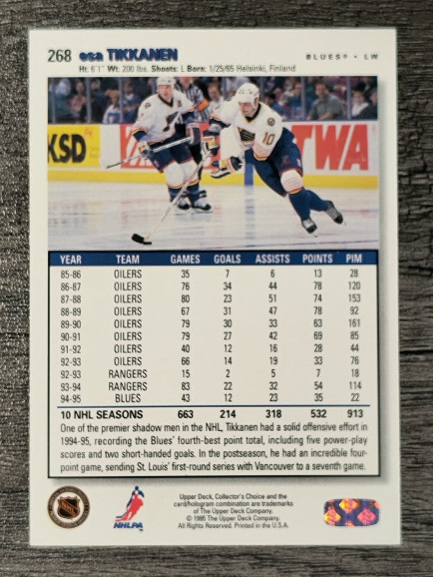 1995-96 Collector's Choice #268 Esa Tikkanen