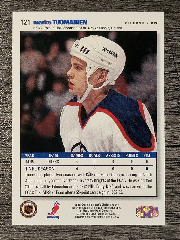 1995-96 Collector's Choice #121 Marko Tuomainen