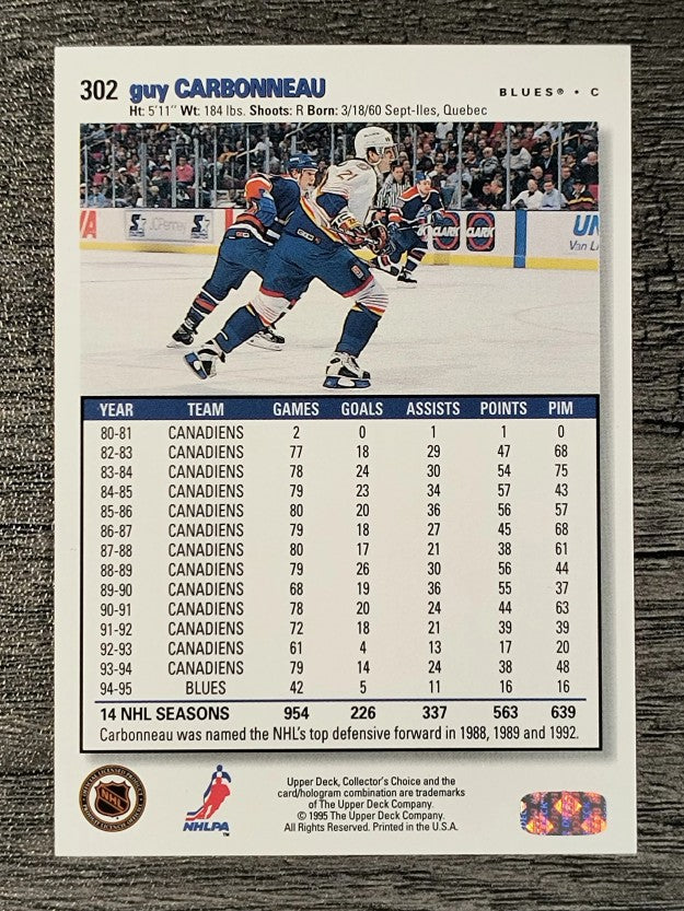 1995-96 Collector's Choice #302 Guy Carbonneau