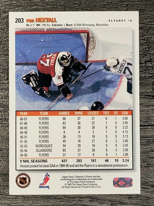 1995-96 Collector's Choice #203 Ron Hextall