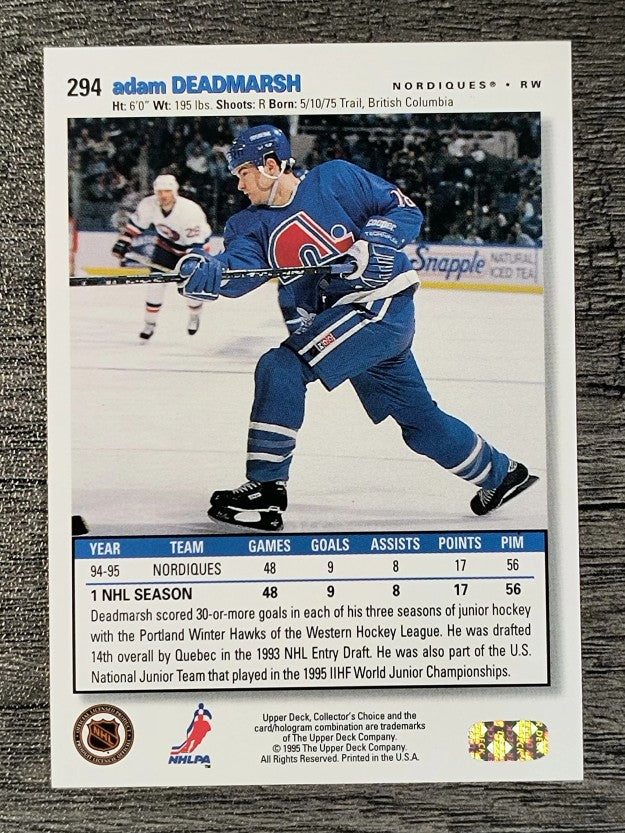 1995-96 Collector's Choice #294 Adam Deadmarsh