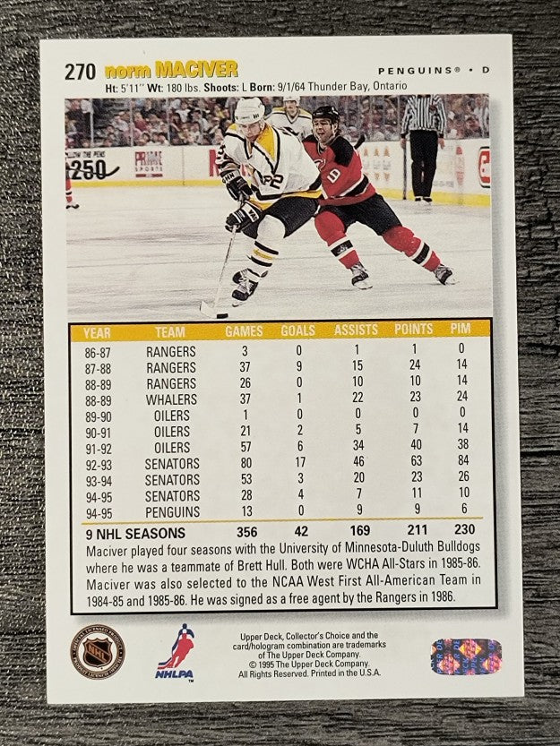 1995-96 Collector's Choice #270 Norm Maciver