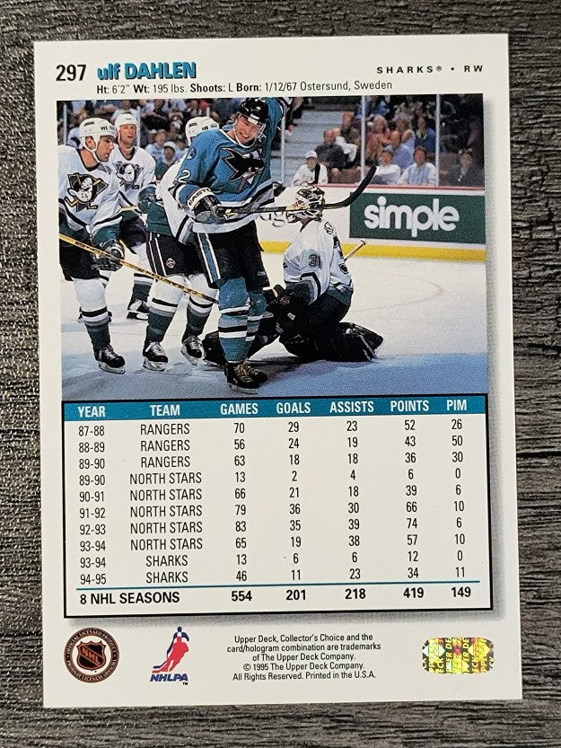 1995-96 Collector's Choice #297 Ulf Dahlen