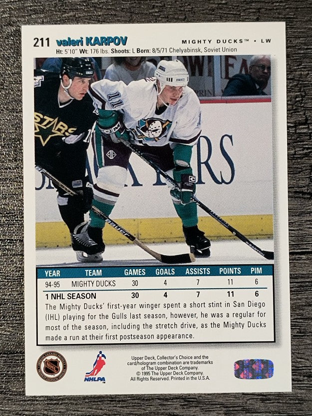 1995-96 Collector's Choice #211 Valeri Karpov