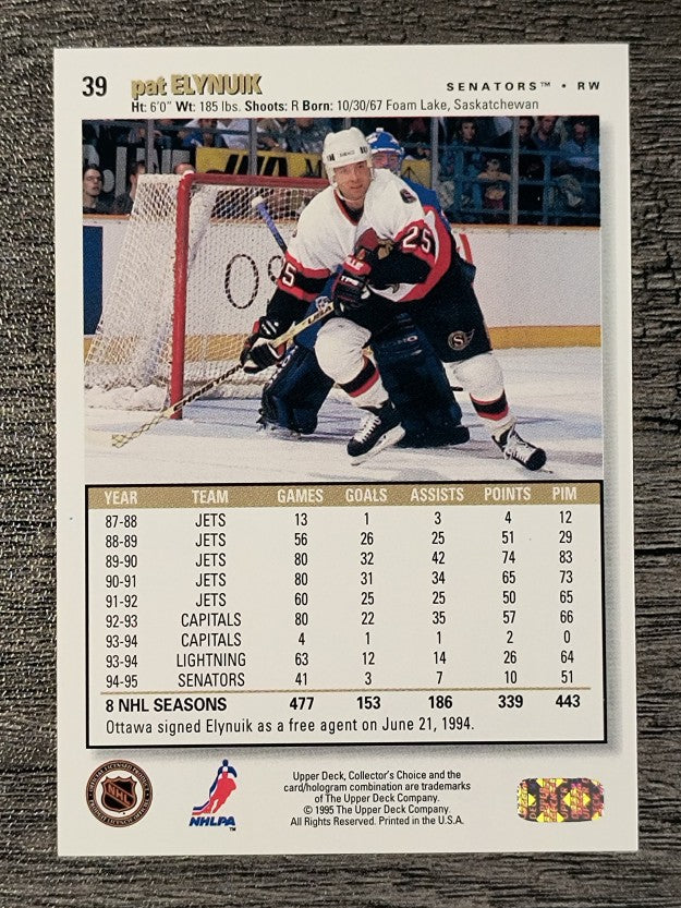 1995-96 Collector's Choice #39 Pat Elynuik