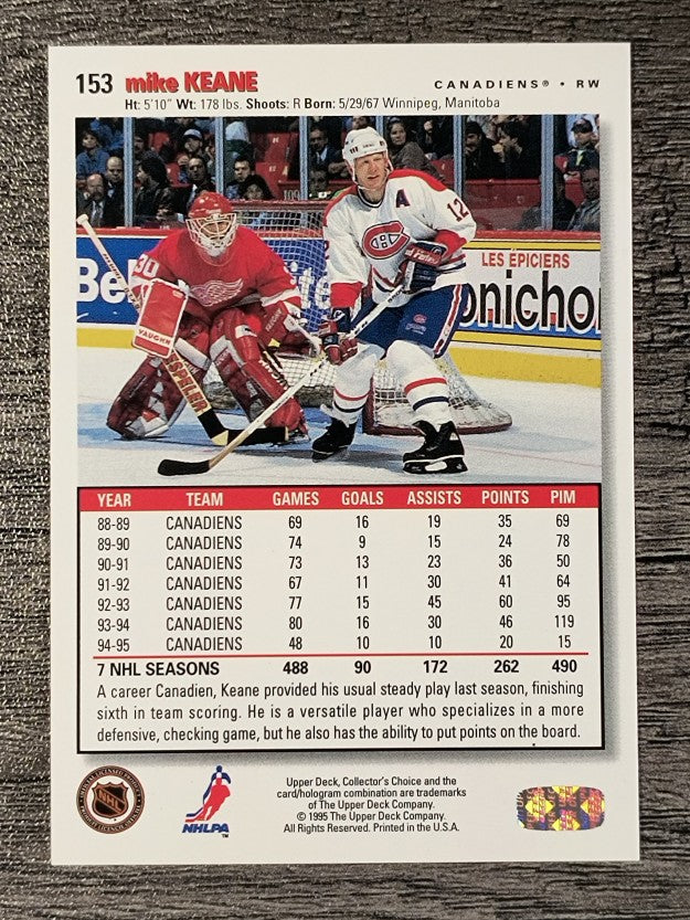 1995-96 Collector's Choice #153 Mike Keane