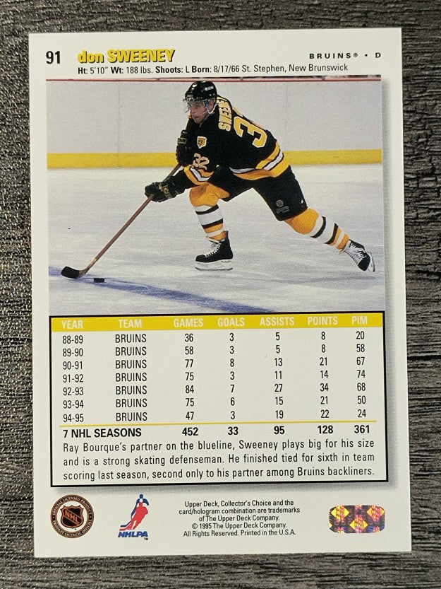 1995-96 Collector's Choice #91 Don Sweeney