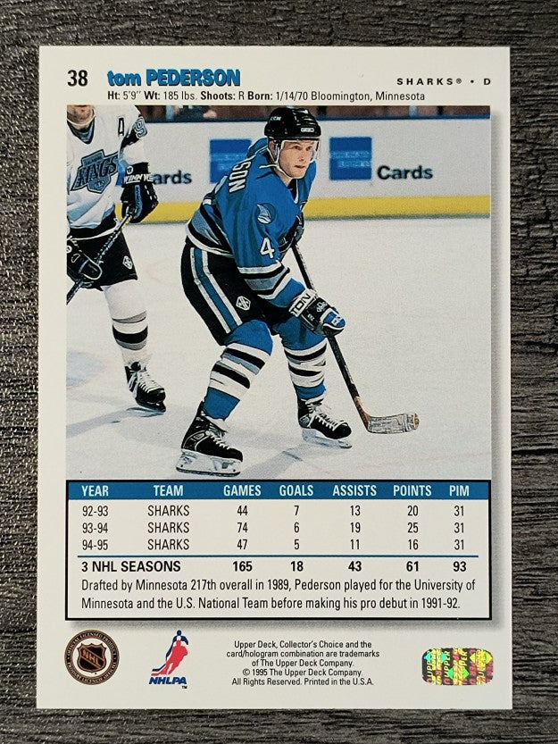 1995-96 Collector's Choice #38 Tom Pederson