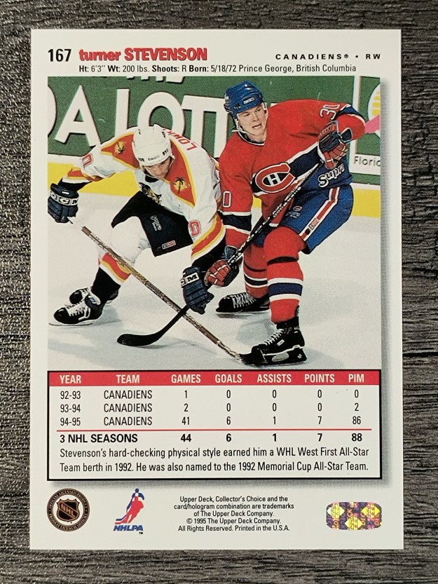 1995-96 Collector's Choice #167 Turner Stevenson