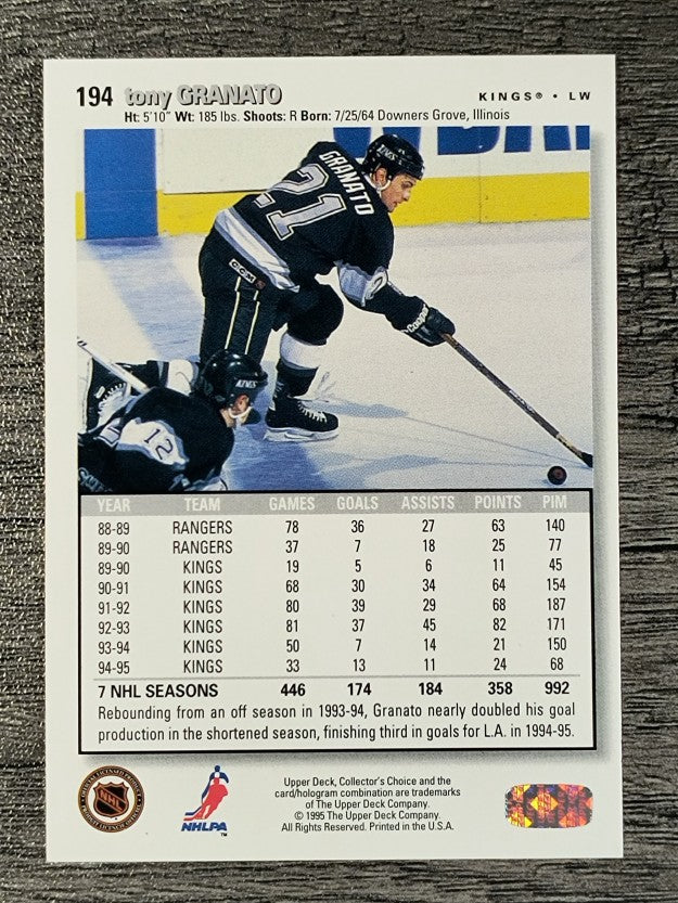 1995-96 Collector's Choice #194 Tony Granato