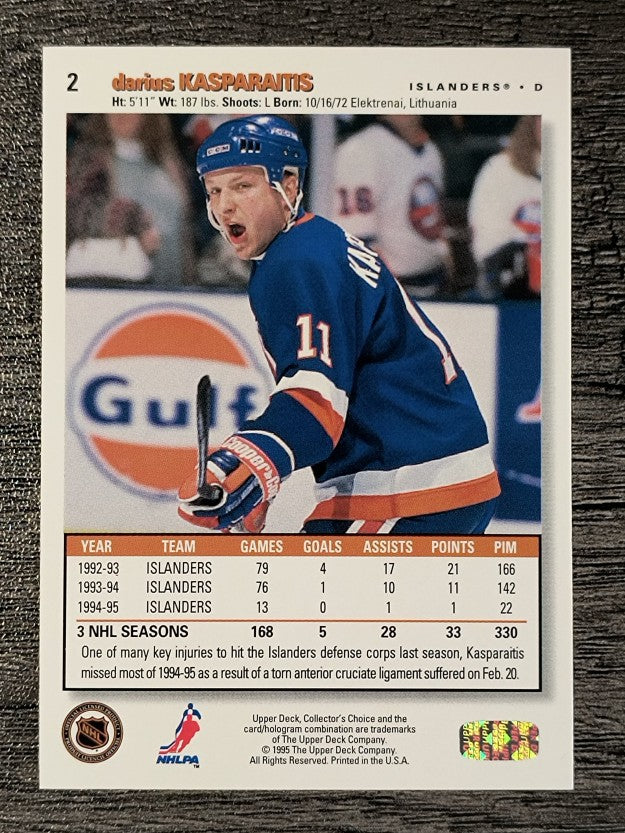 1995-96 Collector's Choice #2 Darius Kasparaitis
