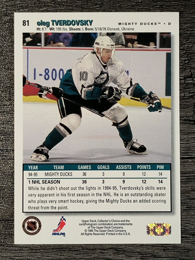 1995-96 Collector's Choice #81 Oleg Tverdovsky