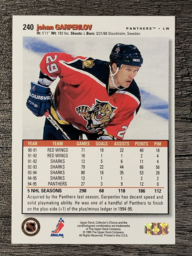 1995-96 Collector's Choice #240 Johan Garpenlov