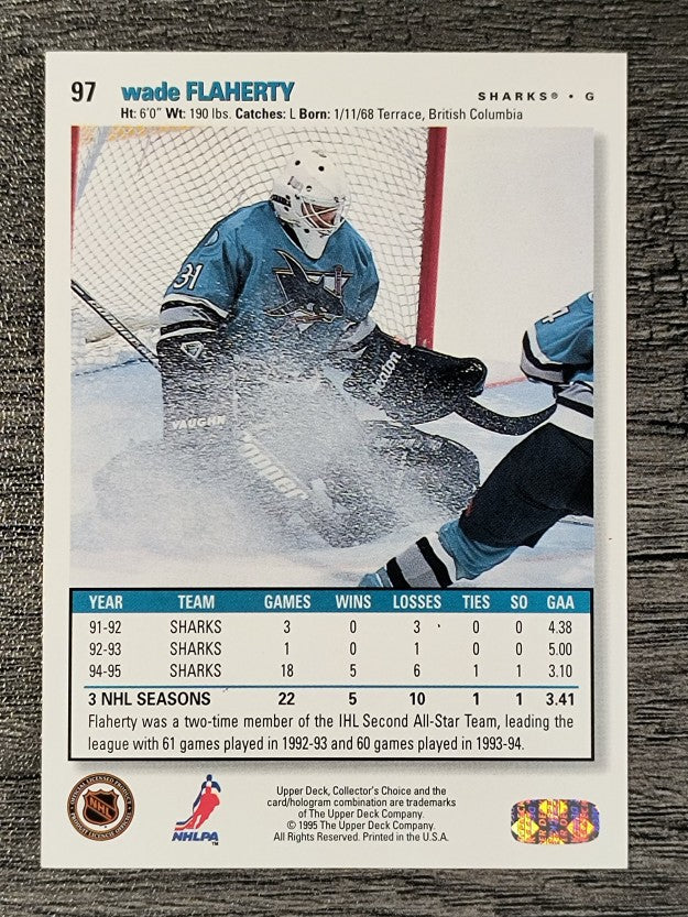 1995-96 Collector's Choice #97 Wade Flaherty RC