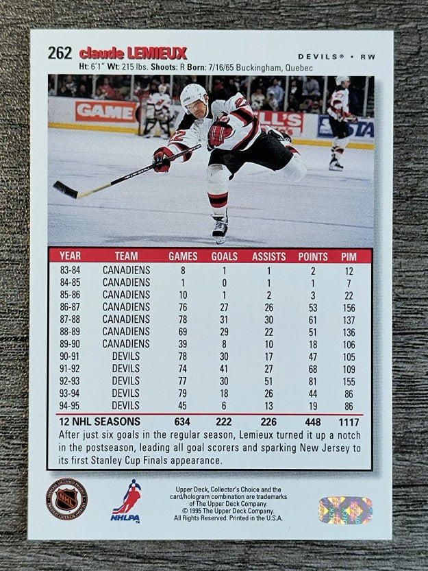 1995-96 Collector's Choice #262 Claude Lemieux