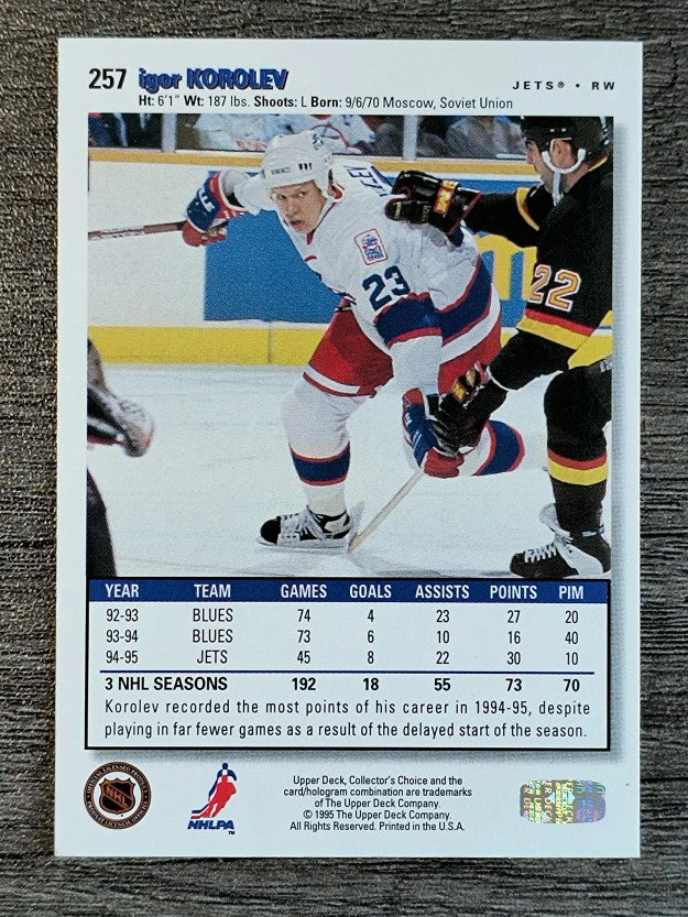 1995-96 Collector's Choice #257 Igor Korolev