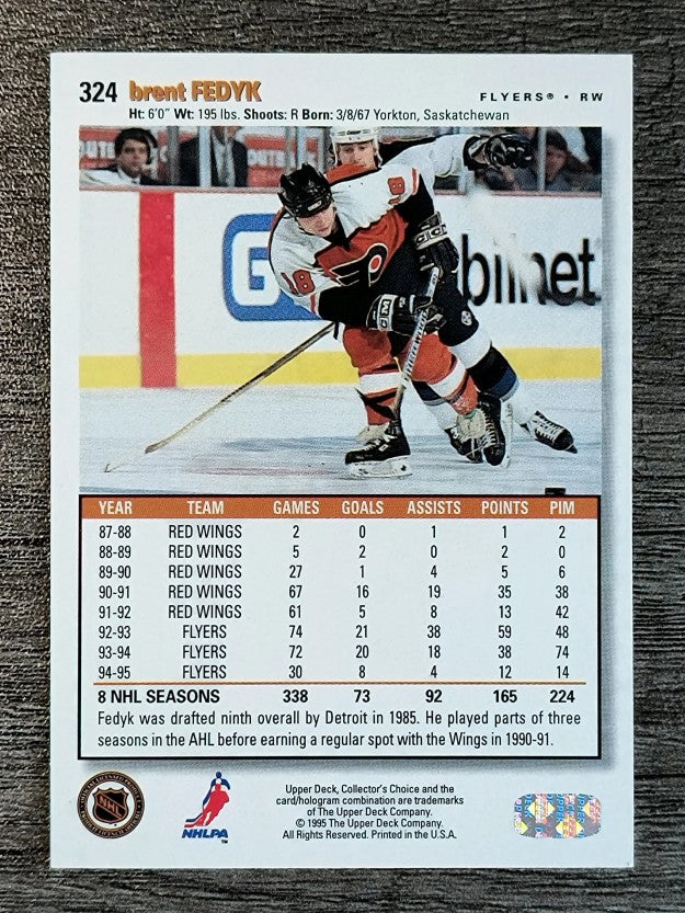 1995-96 Collector's Choice #324 Brent Fedyk