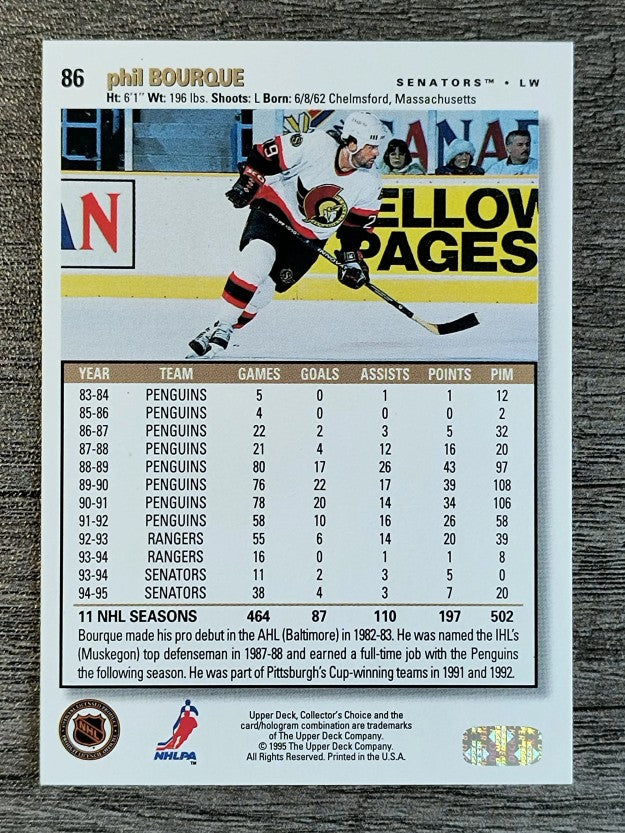 1995-96 Collector's Choice #86 Phil Bourque