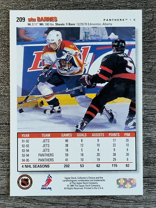 1995-96 Collector's Choice #209 Stu Barnes