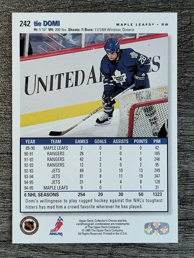 1995-96 Collector's Choice #242 Tie Domi