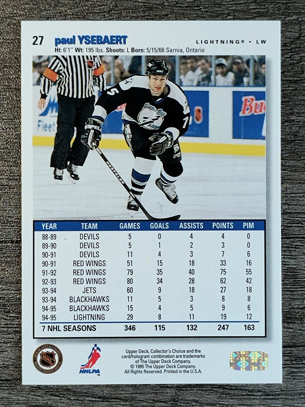 1995-96 Collector's Choice #27 Paul Ysebaert