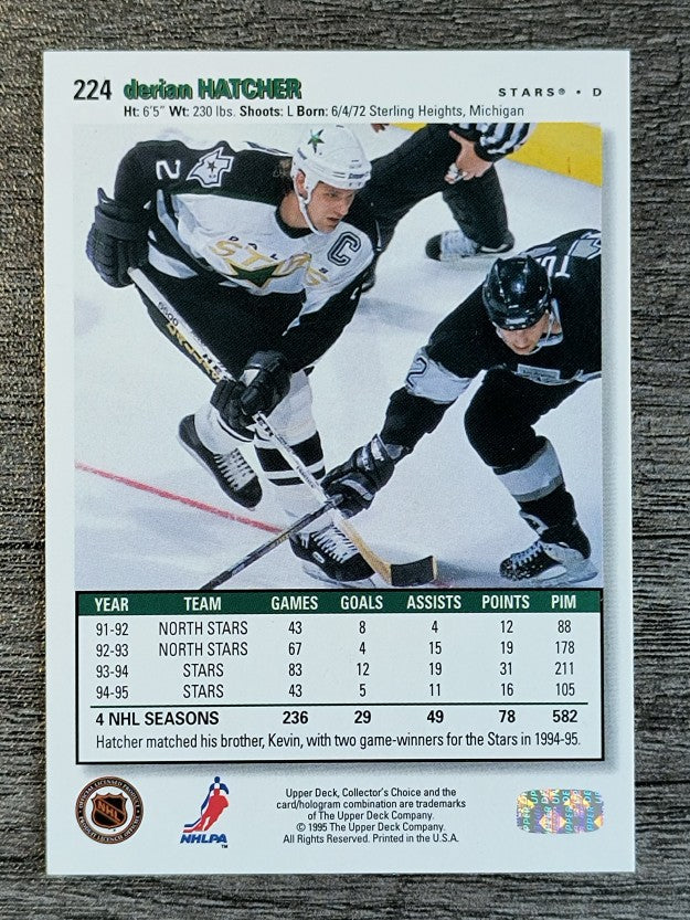 1995-96 Collector's Choice #224 Derian Hatcher