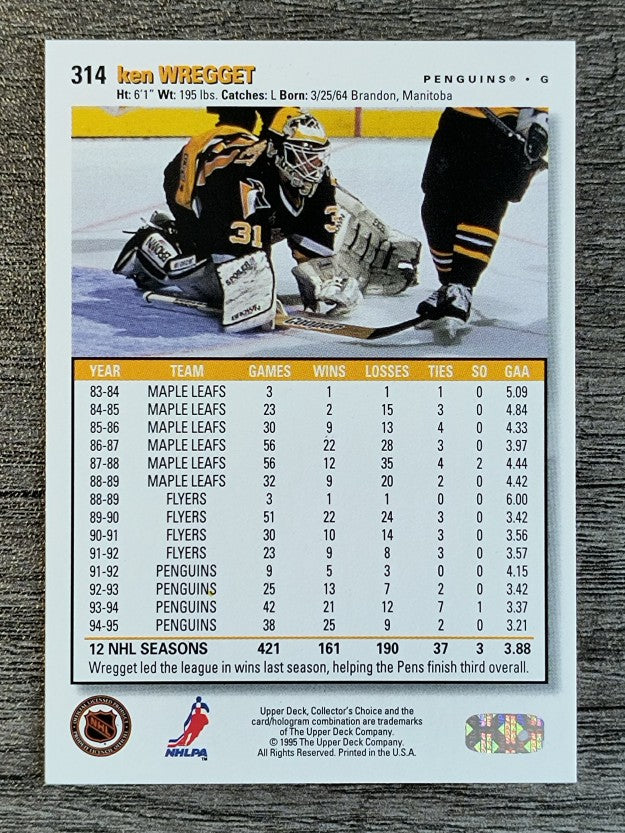1995-96 Collector's Choice #314 Ken Wregget