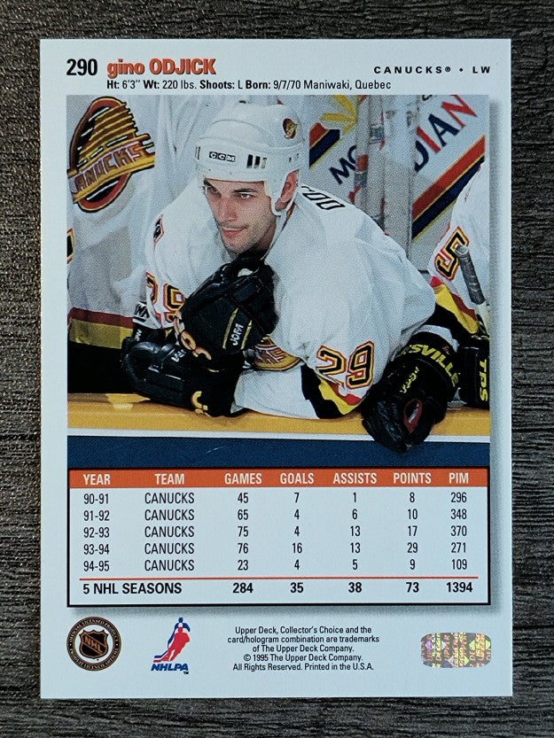 1995-96 Collector's Choice #290 Gino Odjick
