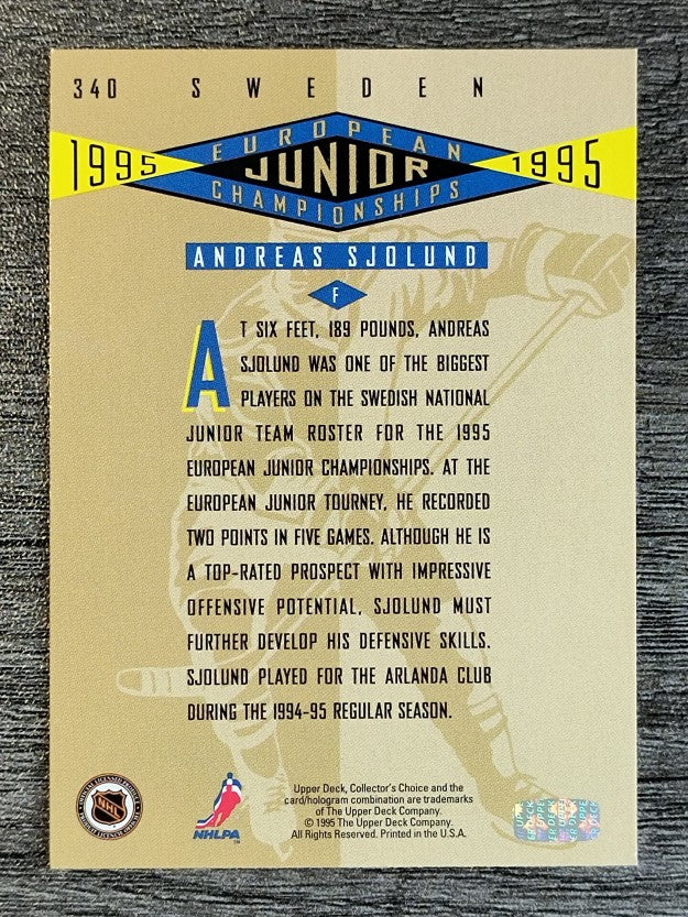 1995-96 Collector's Choice #340 Andreas Sjolund RC