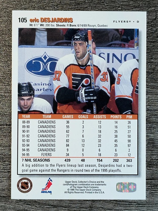 1995-96 Collector's Choice #105 Eric Desjardins