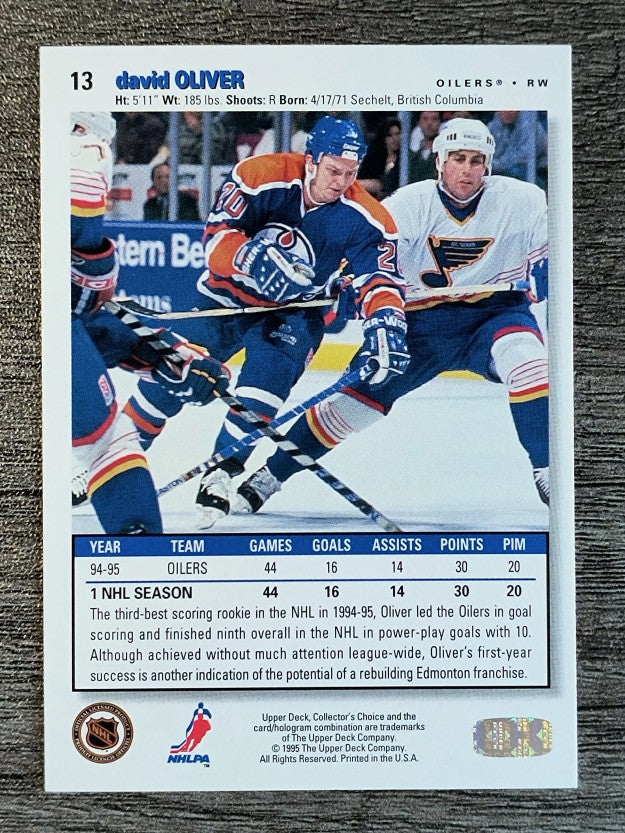 1995-96 Collector's Choice #13 David Oliver