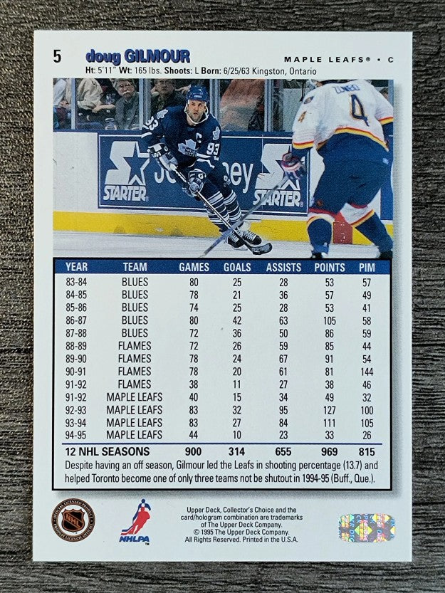 1995-96 Collector's Choice #5 Doug Gilmour