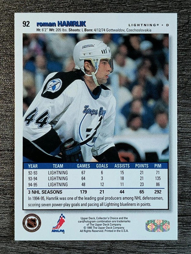 1995-96 Collector's Choice #92 Roman Hamrlik