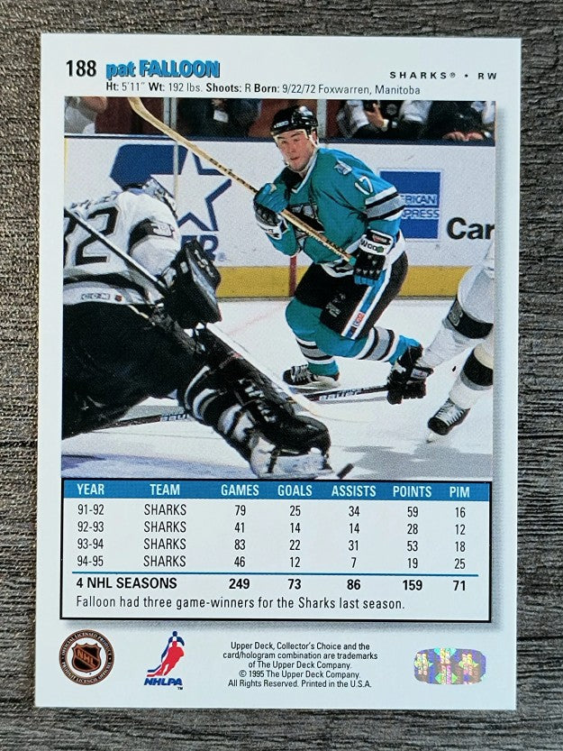 1995-96 Collector's Choice #188 Pat Falloon