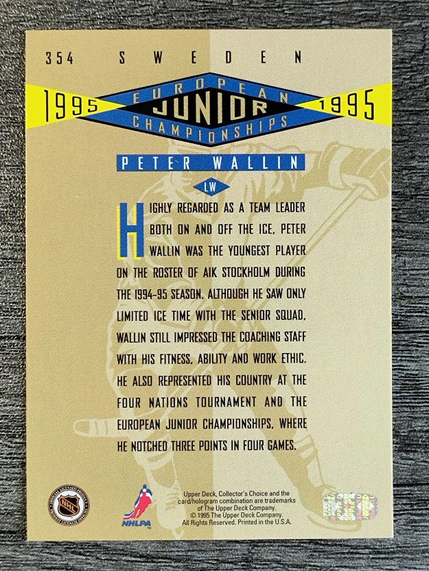 1995-96 Collector's Choice #354 Peter Wallin RC