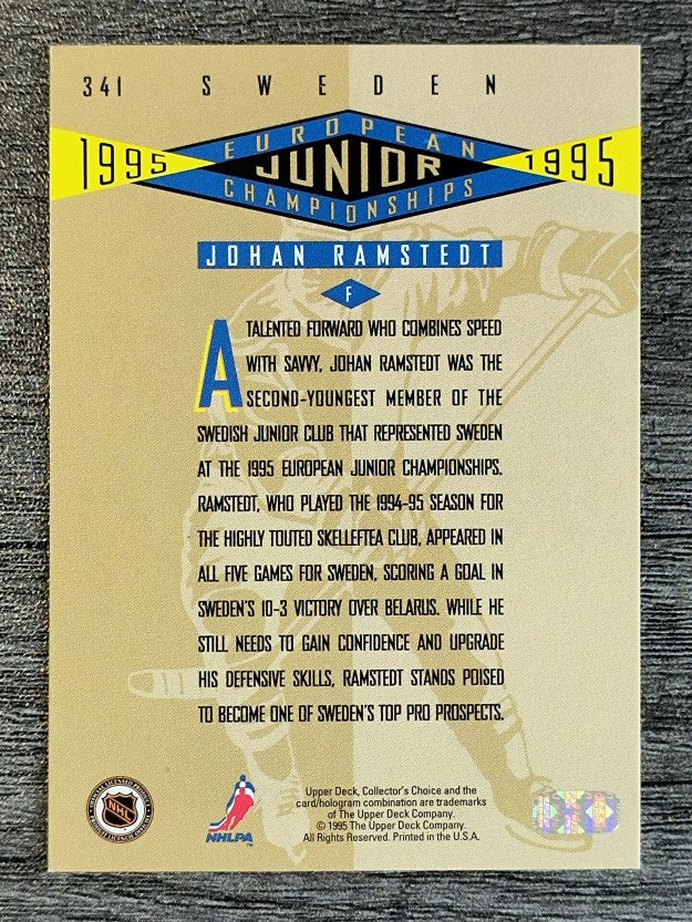 1995-96 Collector's Choice #341 Johan Ramstedt RC