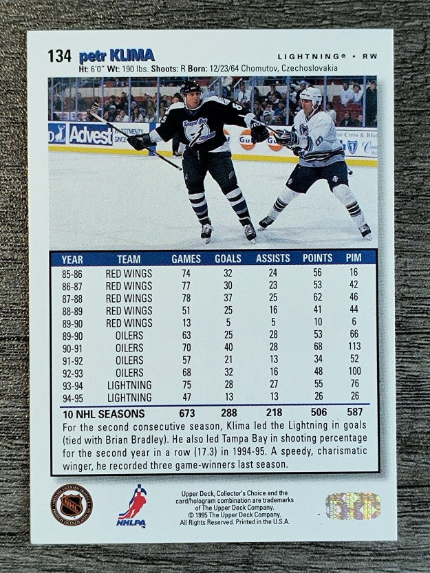 1995-96 Collector's Choice #134 Petr Klima