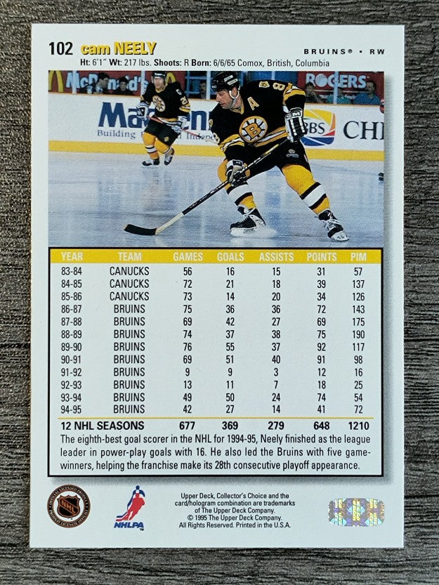 1995-96 Collector's Choice #102 Cam Neely