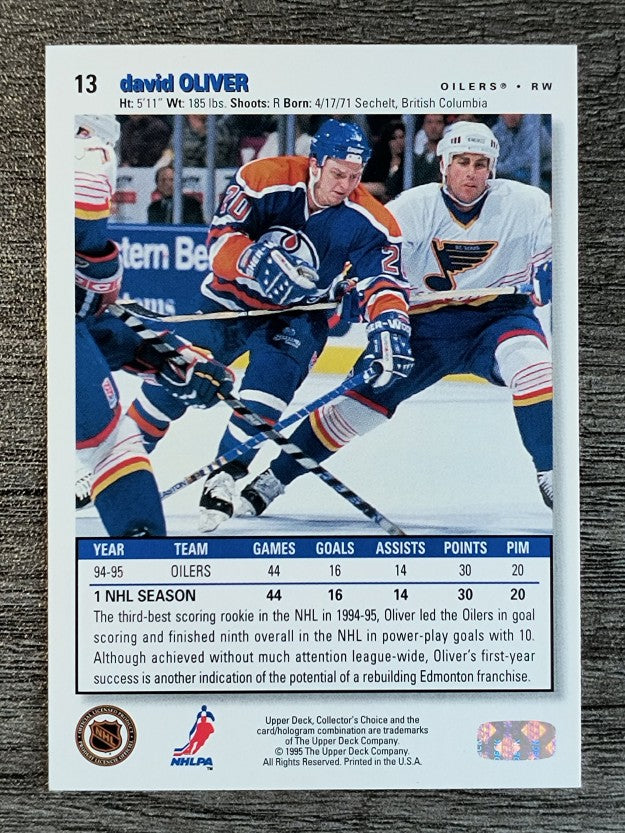 1995-96 Collector's Choice Player's Club #13 David Oliver