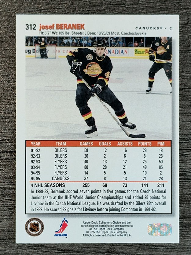 1995-96 Collector's Choice Player's Club #312 Josef Beranek