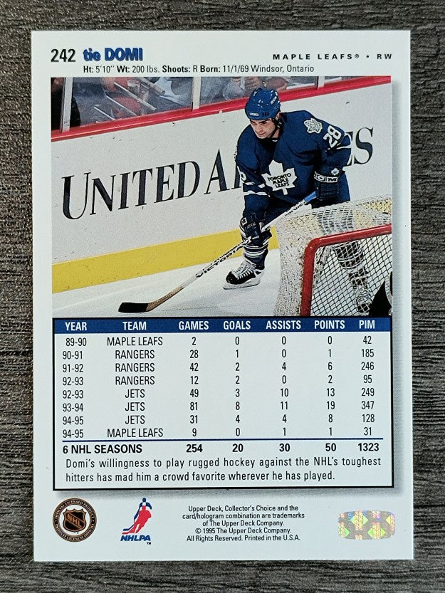 1995-96 Collector's Choice Player's Club #242 Tie Domi