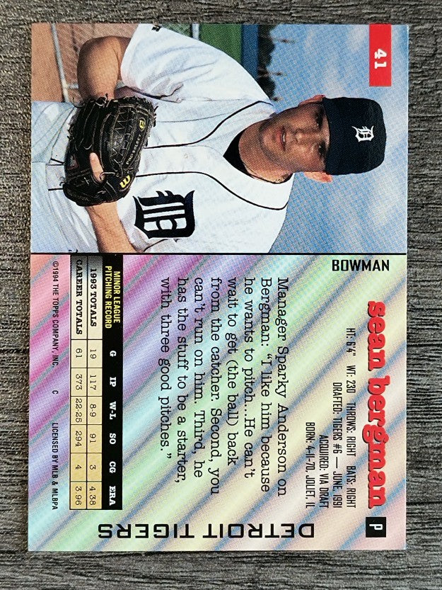 1994 Bowman #41 Sean Bergman