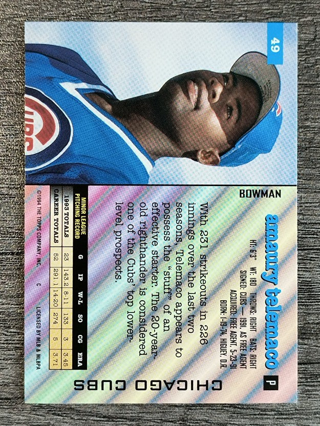 1994 Bowman #49 Amaury Telemaco RC