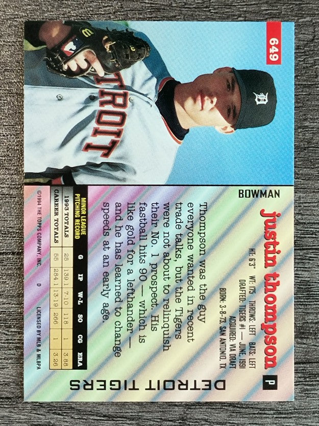 1994 Bowman #649 Justin Thompson