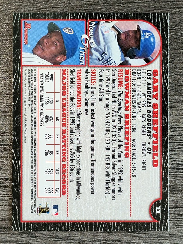 1999 Bowman #11 Gary Sheffield