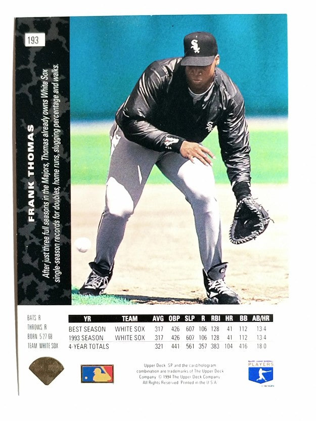 1994 SP #193 Frank Thomas